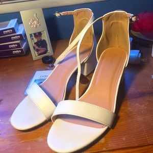 White low heels women